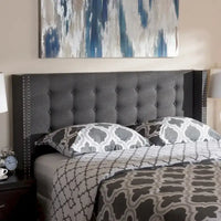Tête de lit contemporaine en tissu à ailes de Baxton Studio