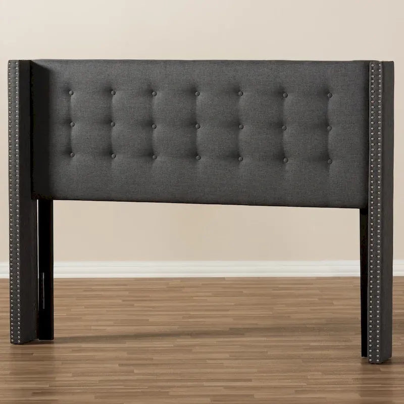 Tête de lit contemporaine en tissu à ailes de Baxton Studio