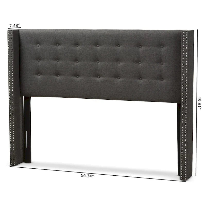 Tête de lit contemporaine en tissu à ailes de Baxton Studio