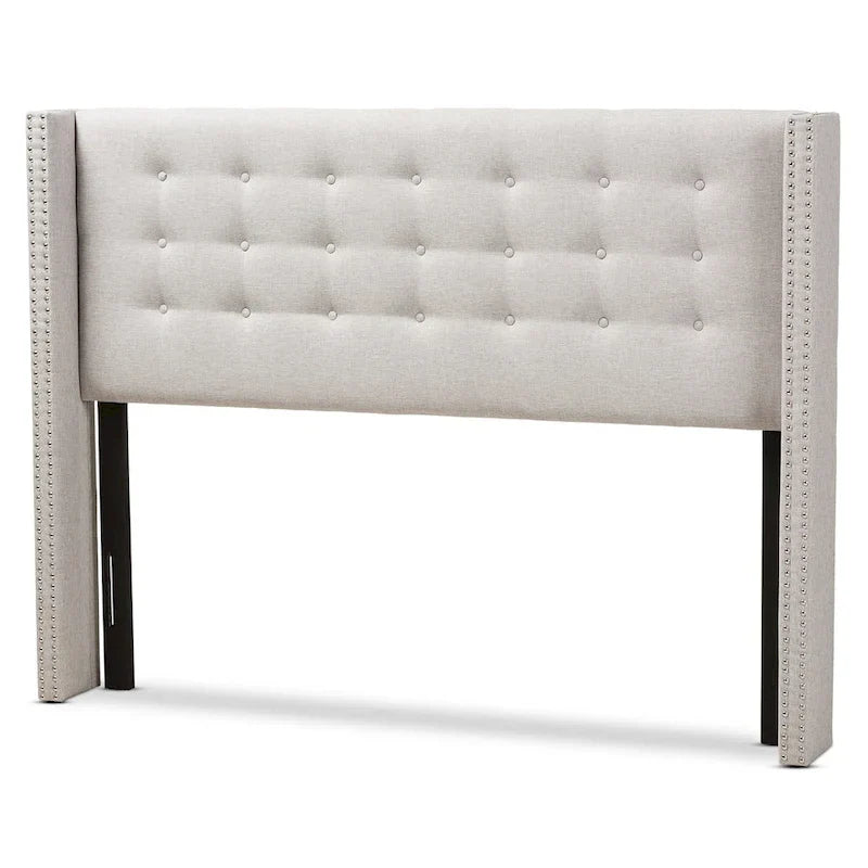 Tête de lit contemporaine en tissu à ailes de Baxton Studio