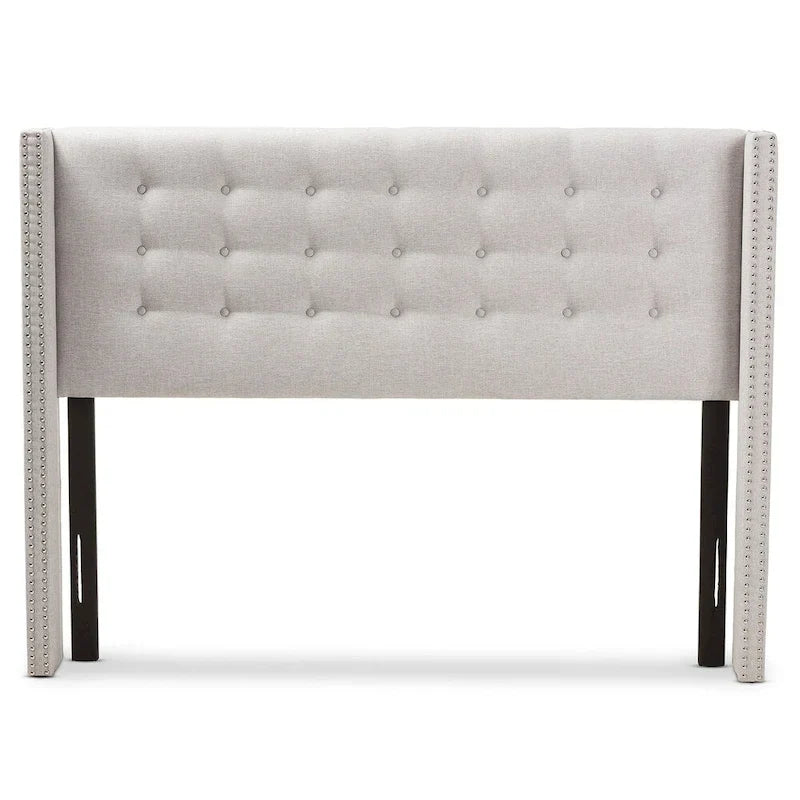 Tête de lit contemporaine en tissu à ailes de Baxton Studio