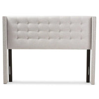 Tête de lit contemporaine en tissu à ailes de Baxton Studio