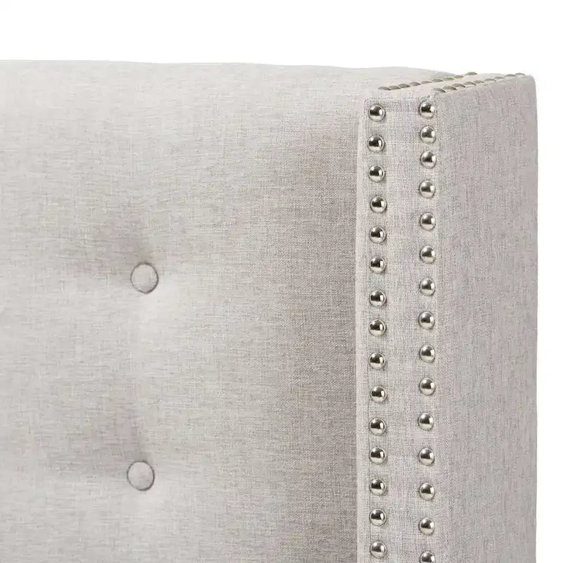 Tête de lit contemporaine en tissu à ailes de Baxton Studio