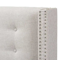Tête de lit contemporaine en tissu à ailes de Baxton Studio