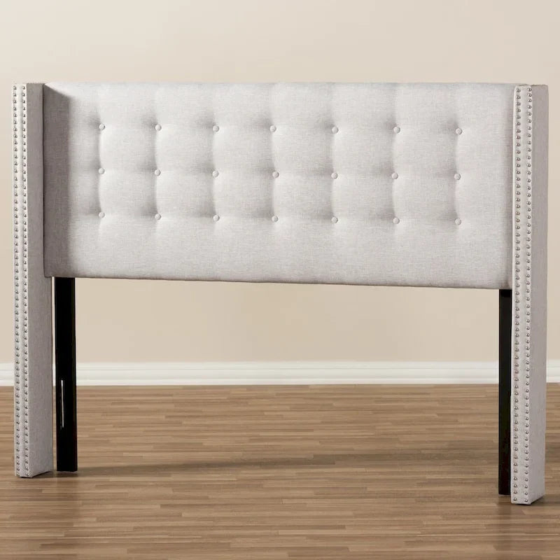 Tête de lit contemporaine en tissu à ailes de Baxton Studio
