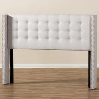 Tête de lit contemporaine en tissu à ailes de Baxton Studio