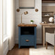Classeur 1 tiroir Bridgevine Home Nantucket 22 pouces, sans assemblage requis, denim bleu et whisky