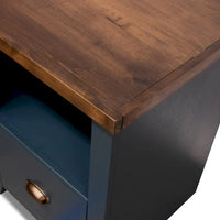 Classeur 1 tiroir Bridgevine Home Nantucket 22 pouces, sans assemblage requis, denim bleu et whisky
