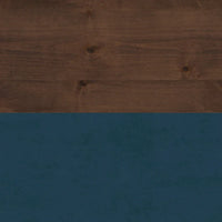 Classeur 1 tiroir Bridgevine Home Nantucket 22 pouces, sans assemblage requis, denim bleu et whisky