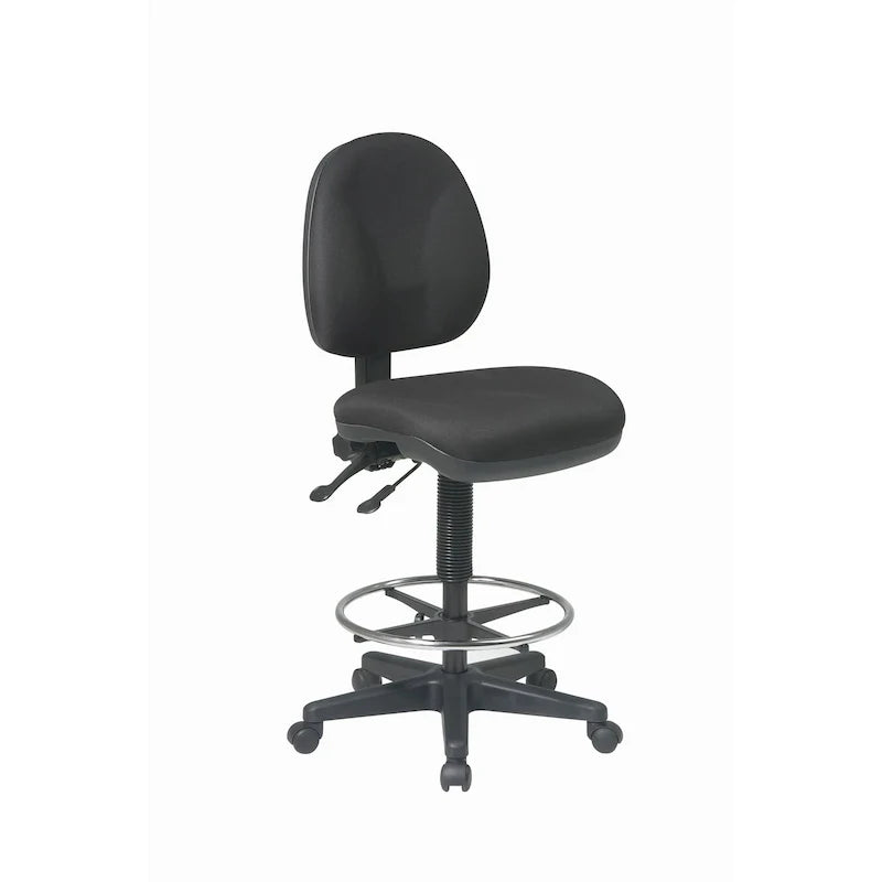 Chaise de dessin ergonomique avec roulettes doubles pour tapis