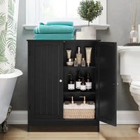 Meuble de rangement pour salle de bain, avec 2 portes et 2 étagères - 29,7P x 59,4L x 79,2H cm