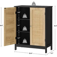 Meuble de rangement pour salle de bain, avec 2 portes et 2 étagères - 29,7P x 59,4L x 79,2H cm
