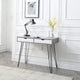 Bureau de télétravail Laurel Grey de style Mid-century Modern à 2 tiroirs