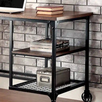 Bureau d'ordinateur en métal Ursa industriel en chêne 48 pouces par Furniture of America