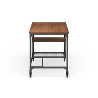 Bureau d'ordinateur en métal Ursa industriel en chêne 48 pouces par Furniture of America