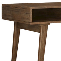 WYNDENHALL Wright Bureau contemporain en BOIS MASSIF de 60 pouces de large avec tiroirs, couleur Marron vieilli naturel rustique