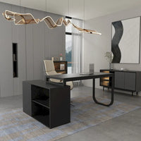 Bureau d'ordinateur en forme de L de 55" - Poste de travail avec rangement - 5 couleurs disponibles