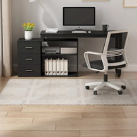 Bureau d'ordinateur en forme de L de 55" - Poste de travail avec rangement - 5 couleurs disponibles