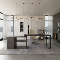 Bureau d'ordinateur en forme de L de 55" - Poste de travail avec rangement - 5 couleurs disponibles