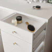 Ensemble coiffeuse de maquillage avec miroir à lumière trois couleurs et tabouret - N/A