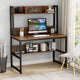 Bureau à domicile, bureau informatique, bureau d'étude avec rangement haut et étagères