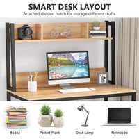 Bureau à domicile, bureau informatique, bureau d'étude avec rangement haut et étagères