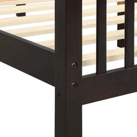 Lit plateforme en bois avec tête et pied de lit