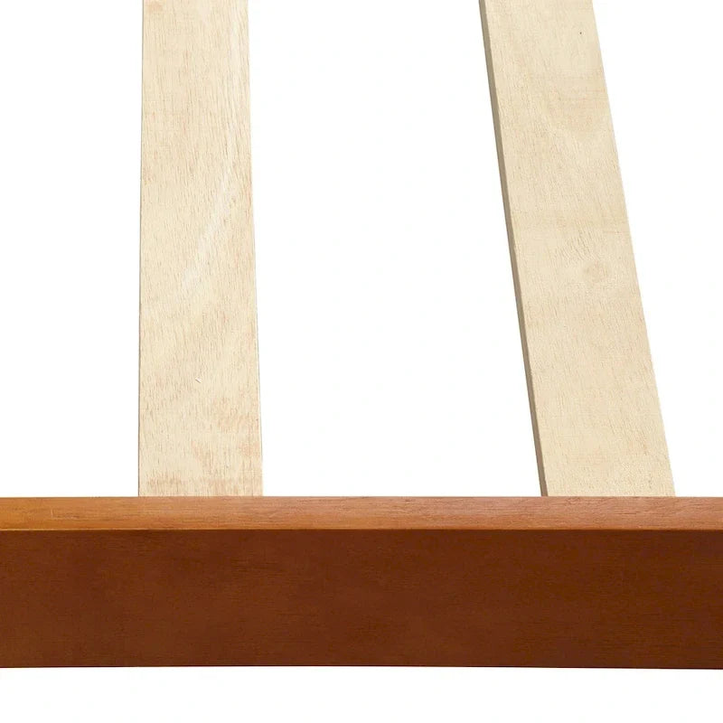 Lit plateforme en bois avec tête et pied de lit