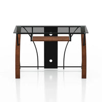 Bureau informatique en verre teinté gris moderne Falt de 47 pouces par Furniture of America