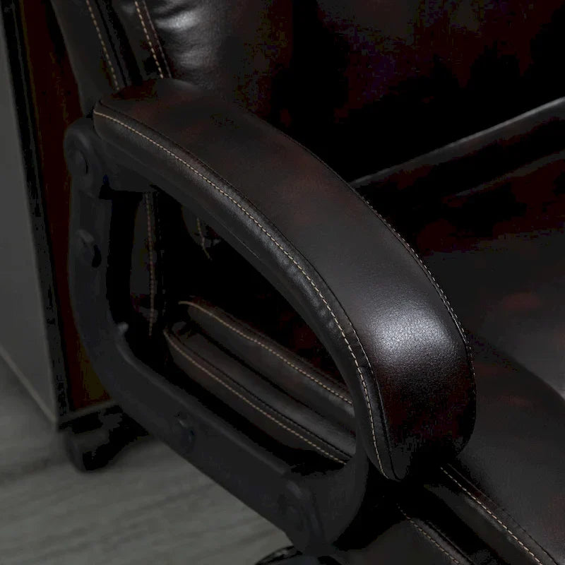 Fauteuil de bureau exécutif grande taille Vinsetto, chaise de bureau informatique 180 kg avec dossier haut en cuir PU ergonomique