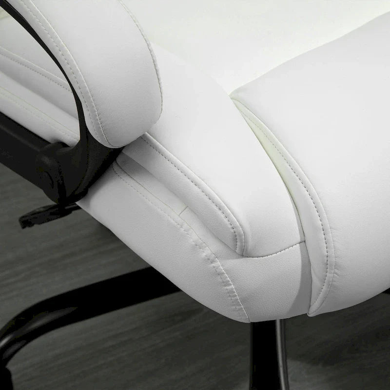 Fauteuil de bureau exécutif grande taille Vinsetto, chaise de bureau informatique 180 kg avec dossier haut en cuir PU ergonomique