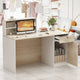 FUFU&GAGA Bureau d'accueil en bois Peninsula Bureau de secrétaire