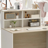 FUFU&GAGA Bureau d'accueil en bois Peninsula Bureau de secrétaire