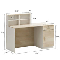 FUFU&GAGA Bureau d'accueil en bois Peninsula Bureau de secrétaire