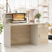 FUFU&GAGA Bureau d'accueil en bois Peninsula Bureau de secrétaire