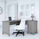 Bureau en L Bush Furniture Salinas avec rangement, gris Cape Cod