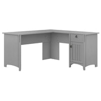 Bureau en L Bush Furniture Salinas avec rangement, gris Cape Cod