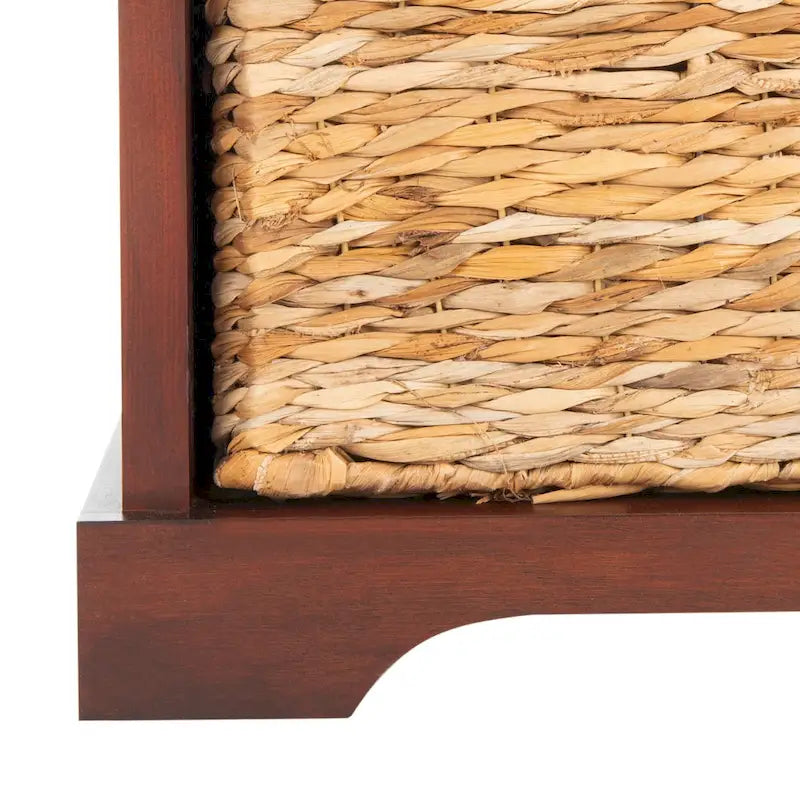 SAFAVIEH Euphemia Banc de rangement tressé marron - 33,5 x 16,1 x 19,9 - 34Lx16Px20H