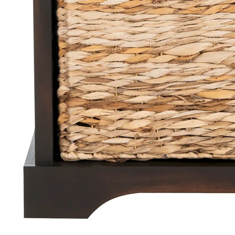 SAFAVIEH Euphemia Banc de rangement tressé marron - 33,5 x 16,1 x 19,9 - 34Lx16Px20H