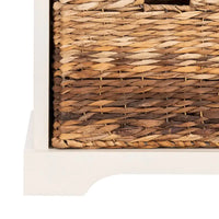 SAFAVIEH Euphemia Banc de rangement tressé marron - 33,5 x 16,1 x 19,9 - 34Lx16Px20H