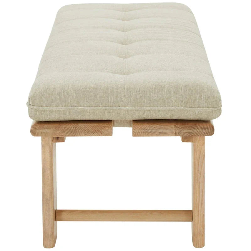 SAFAVIEH Couture Rasema banc moderne à coussin - 60.8 In. W x 18.9 In. D x 18.1 In. H - 61Wx19Dx18H