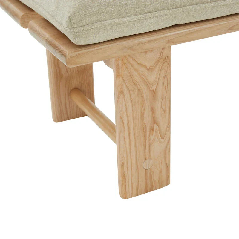 SAFAVIEH Couture Rasema banc moderne à coussin - 60.8 In. W x 18.9 In. D x 18.1 In. H - 61Wx19Dx18H