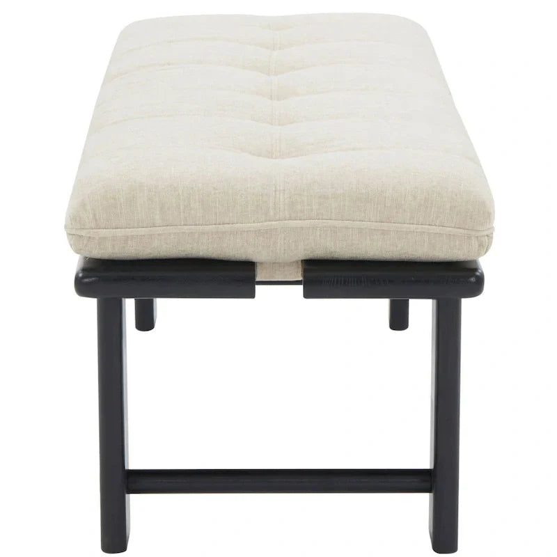 SAFAVIEH Couture Rasema banc moderne à coussin - 60.8 In. W x 18.9 In. D x 18.1 In. H - 61Wx19Dx18H