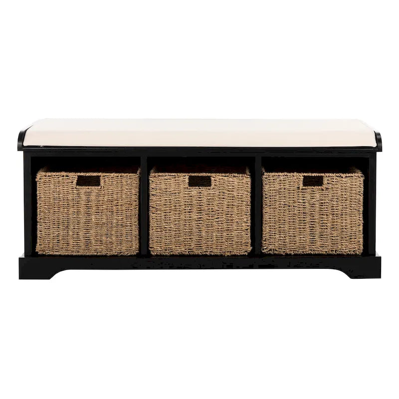SAFAVIEH Eola Banc de rangement gris/blanc - 47 x 16,1 x 19,9 - 47Wx16Px20H