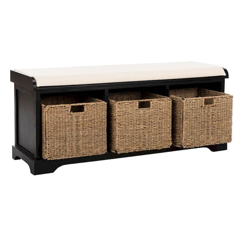 SAFAVIEH Eola Banc de rangement gris/blanc - 47 x 16,1 x 19,9 - 47Wx16Px20H