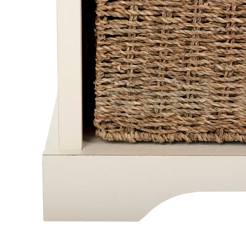 SAFAVIEH Eola Banc de rangement gris/blanc - 47 x 16,1 x 19,9 - 47Wx16Px20H