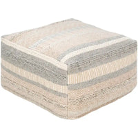 Attia pouf carré patchwork style ferme de 24 pouces