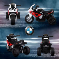 Moto électrique 6 V Aosom pour enfants sous licence BMW, moto pour tout-petits avec phares, musique, moto électrique à 3 roues pour enfants, cadeau pour garçons et filles