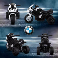 Moto électrique 6 V Aosom pour enfants sous licence BMW, moto pour tout-petits avec phares, musique, moto électrique à 3 roues pour enfants, cadeau pour garçons et filles