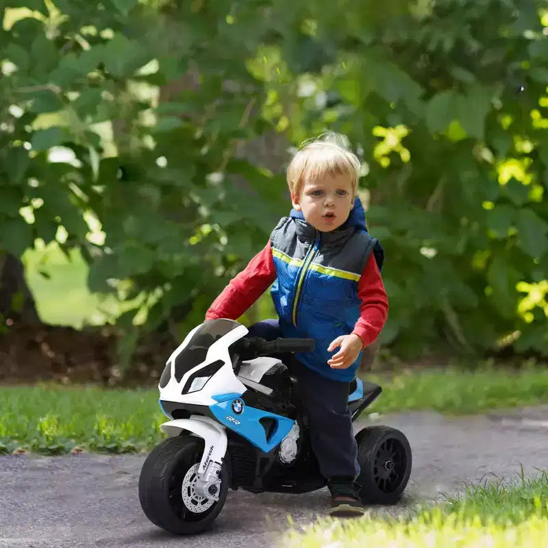 Moto électrique 6 V Aosom pour enfants sous licence BMW, moto pour tout-petits avec phares, musique, moto électrique à 3 roues pour enfants, cadeau pour garçons et filles